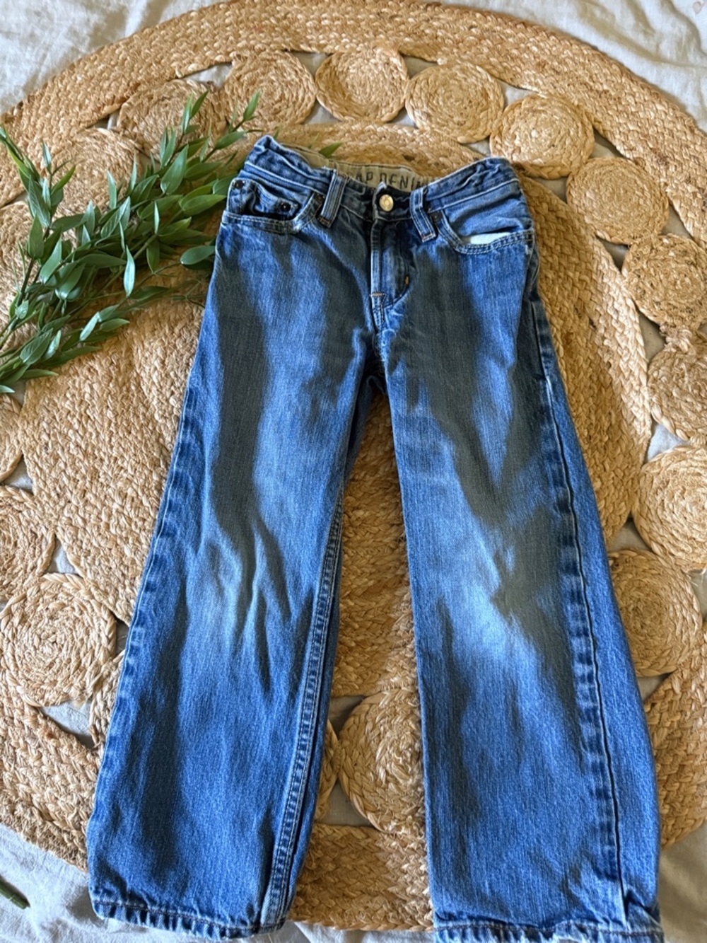 Vintage Gap Blue Denim Straight Leg 100% cotton Jeans. Size 6 unisex